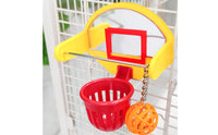 Bird Enclosure Basketball Toy Metal Support Bar Bird Basketball Toy Mirrored