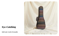 Padded Ukulele Backpack Adjustable Shoulder Straps Ethnic Design Ukulele Case Musical Instrument Accessory Wear-Resistant