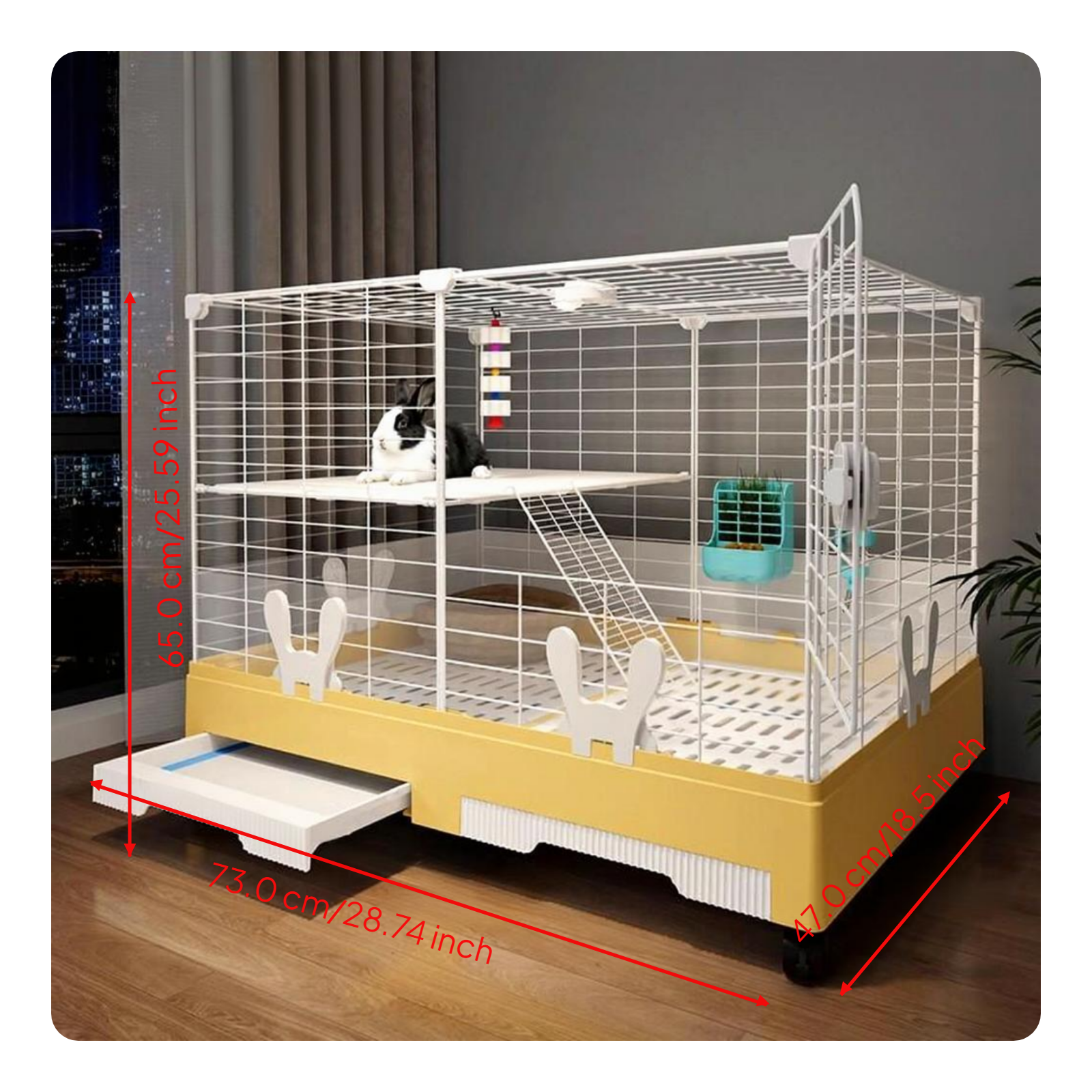 Leakproof large hare hutch
