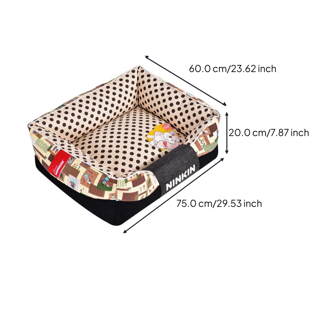 Calming Plush Pet Bed Removable Cover Warming Comfort