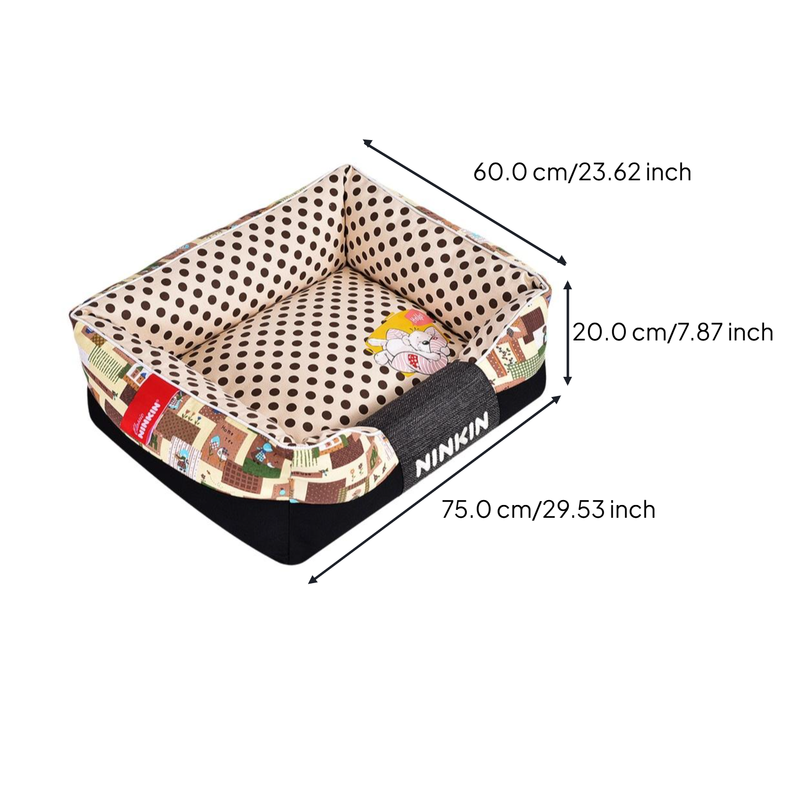 Calming Plush Pet Bed Removable Cover Warming Comfort