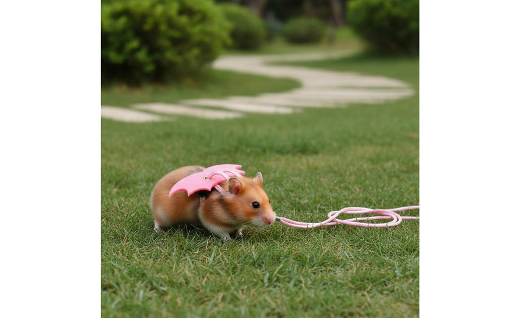 Hamster Leash and Harness Hamster Walking Leash Easy to Wear Sugar Glider Walking Vest for Squirrels