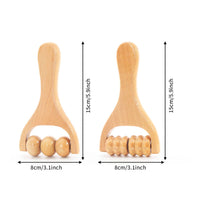 Wooden Massage Roller Portable and Lightweight Handheld Body Massager for Office