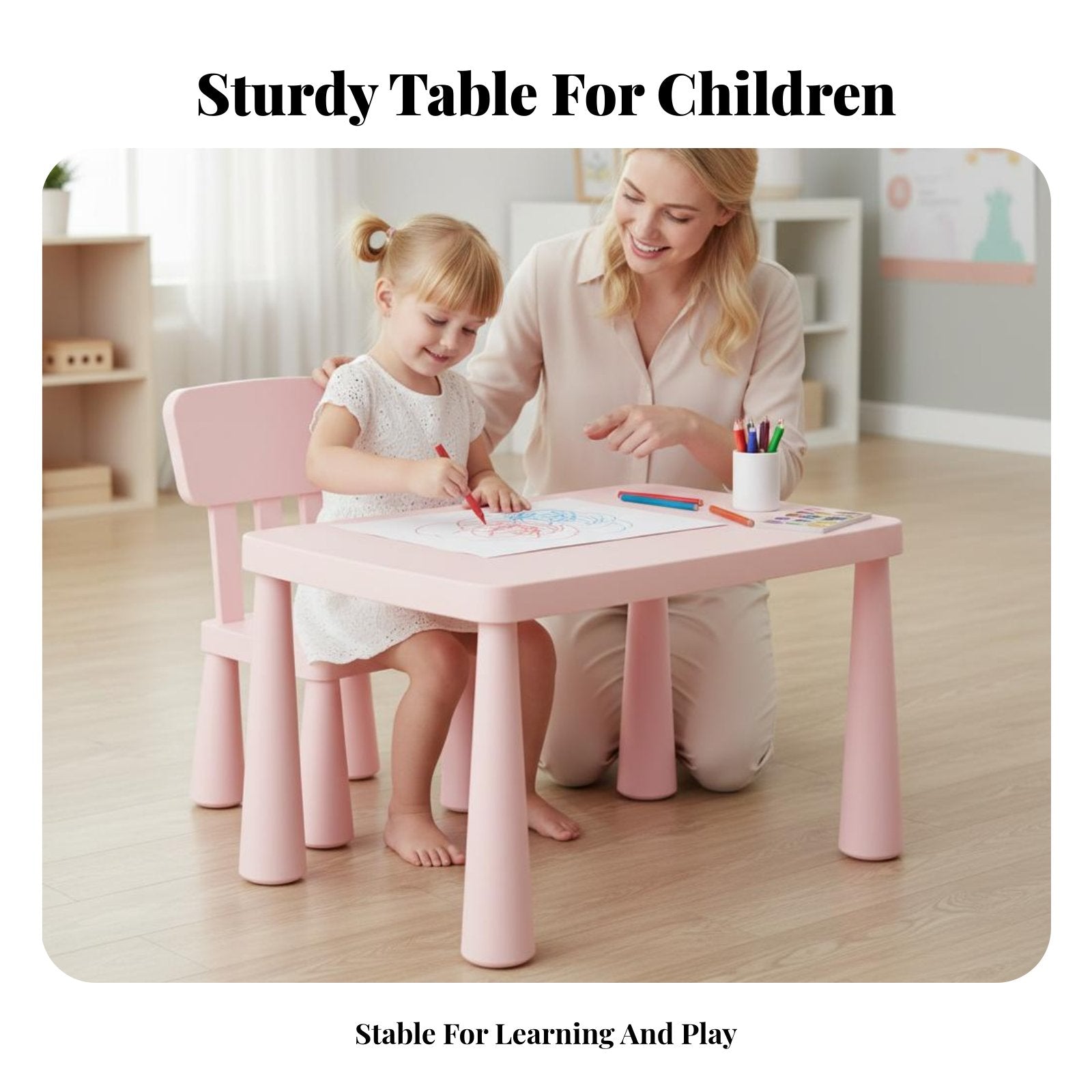 3 Pieces 3-Piece Toddler Seating Group Childchild-appropriate Design for Study, Toddlers