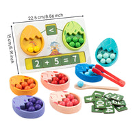 Dinosaur Egg-Shaped Sorting Set Multicolor Number Matching Eggs Colorful