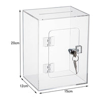 Clear Acrylic Comment Collection Box Dustproof Transparent Voting Square Container Form Office Supply Container for School, Store