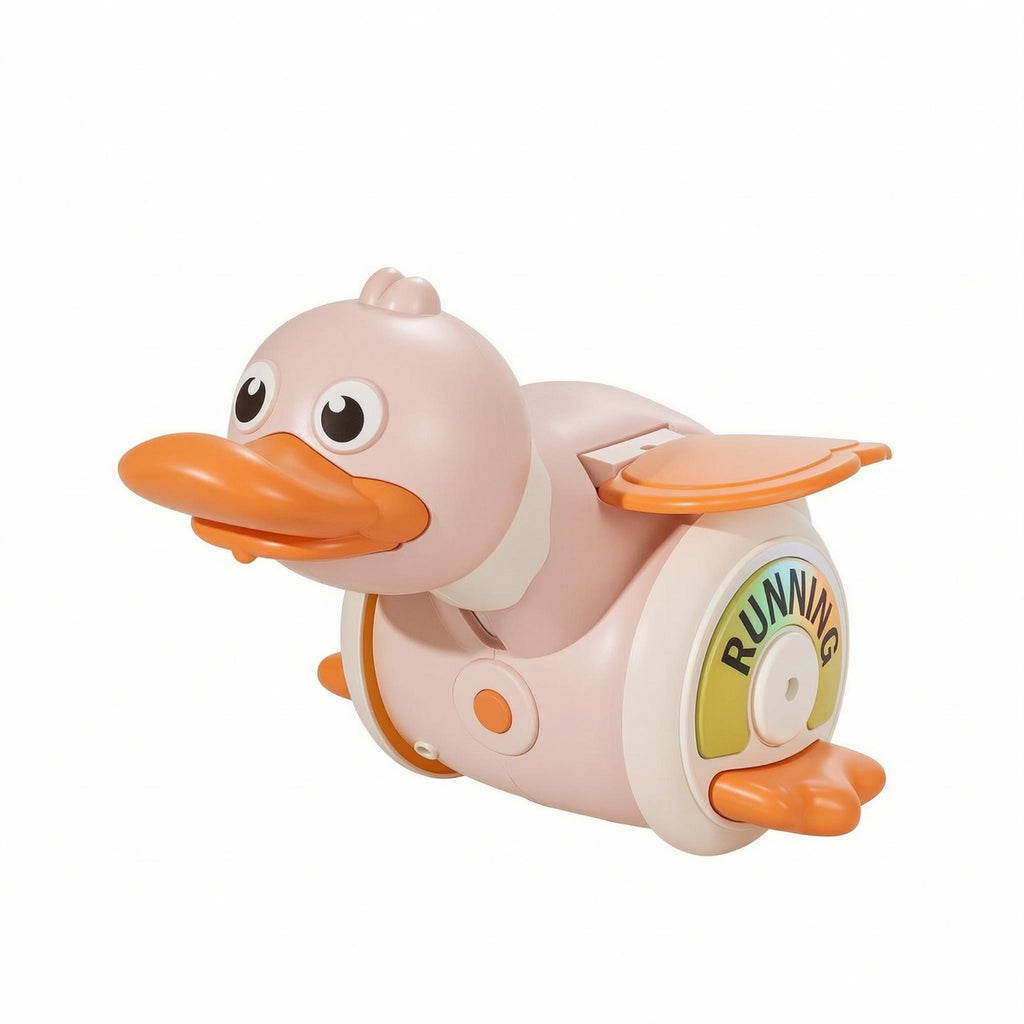 Crawling-Assist Toy Compact Rotating Duck Toy Interactive for Floor Play