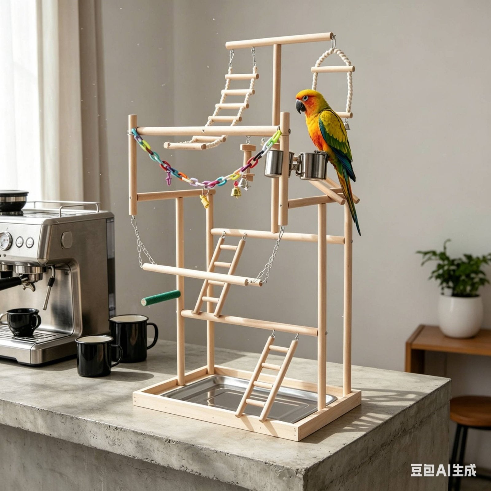 Parrot Activity Center Multitiered Parrot Playstand Sturdy and Stable
