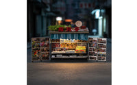 Illuminated Newsstand Model Built-in Light Micro Vendor Scene High Intricacy