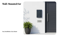 Wall Mount Mailbox Includes 2 Lock Openers Key Lock Mail Container Combination Lock Post Box Viewing Window Steel Letter Box