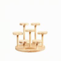 Flower-Shaped Display Stand Oval Base Household Decor Multi-Level