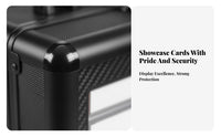 PSA Card Display Box Shockproof Graded Card Storage Box PSA Slab Case Moisture-Resistant Carbon Fiber Finish for Travel