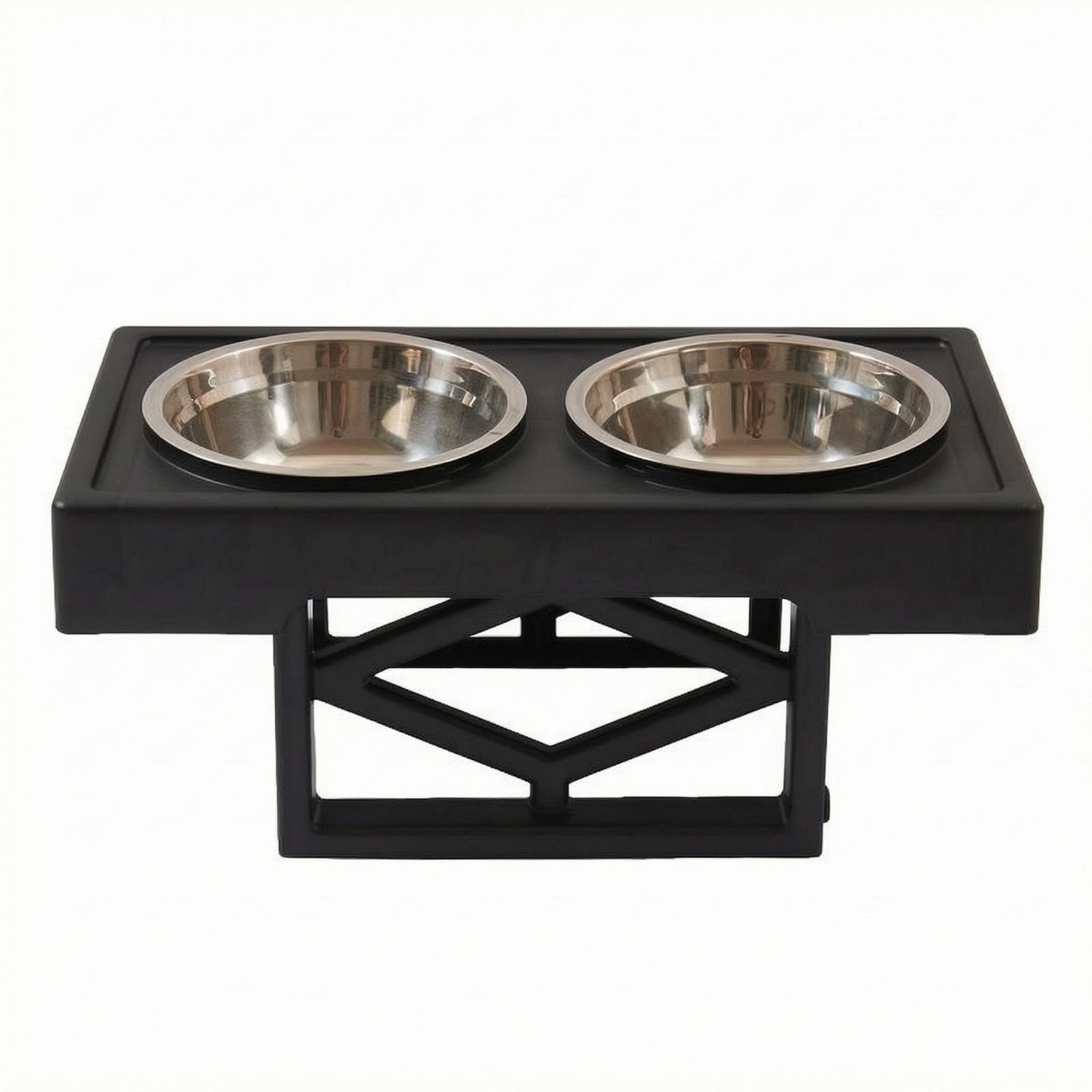 Elevated Pet Feeder Stainless Steel Dog Bowl Stand Foldable