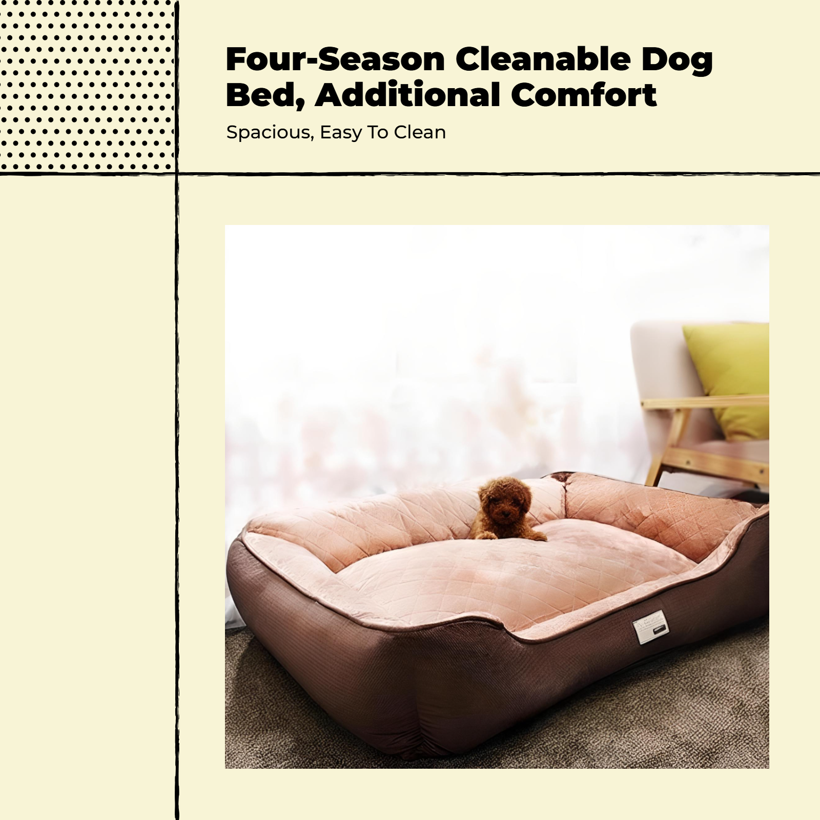 Orthopedic dog bed with comfort