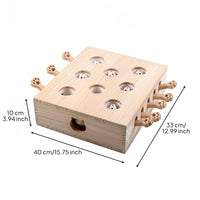 Interactive Wooden Cat Toy Mental Pounce and Play Cat Toy Easy to Use for Cats, Indoor