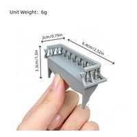 Dollhouse Balcony Shelf Turned Spindles 1:12 Scale Shelf Curved Brackets