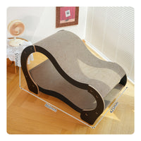 S-Shaped Cat Lounger Textured Pet Accessory