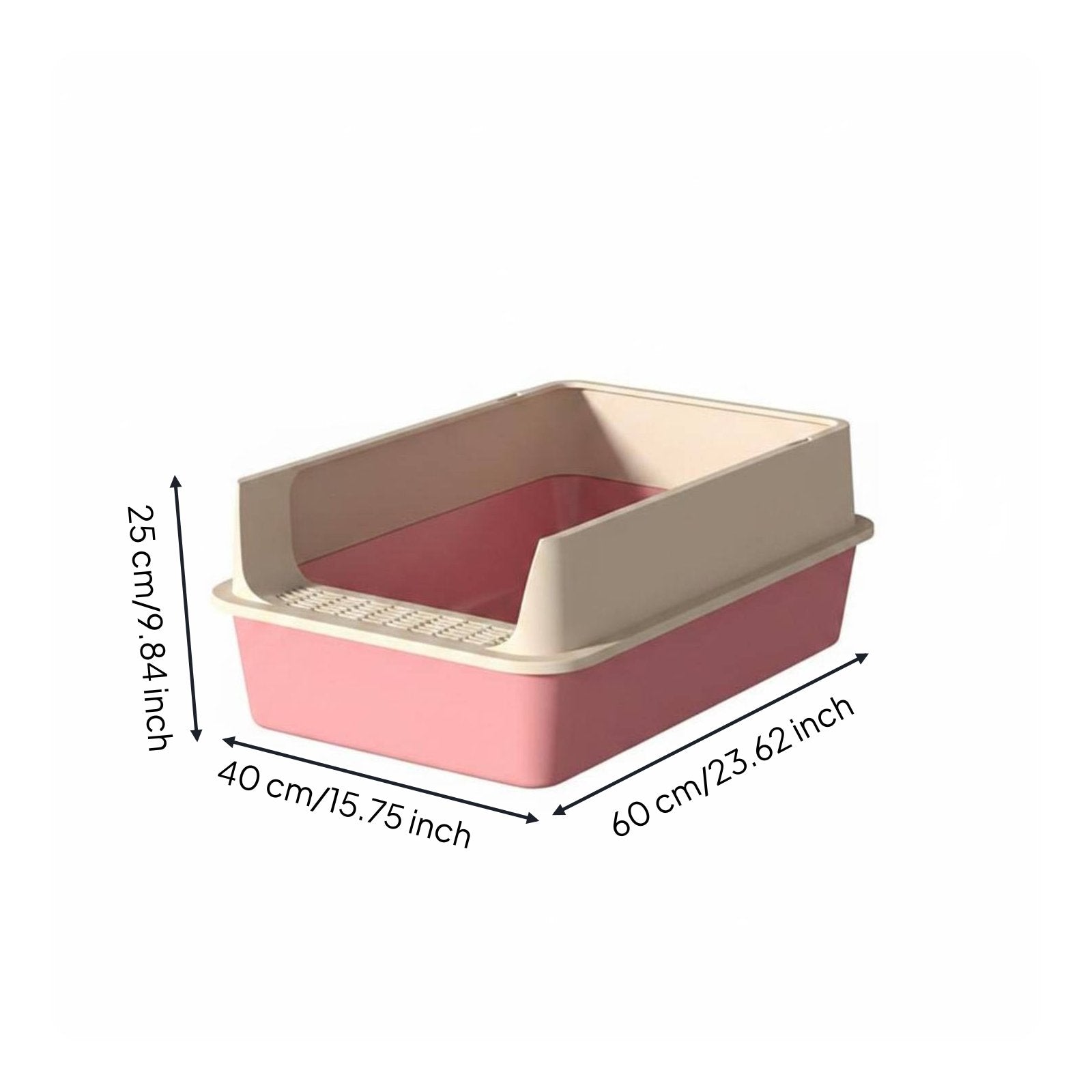 Semi Enclosed Feline Litter Box Thickened Semi Enclosed Litter Box Sturdy