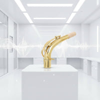 Alto Saxophone Curved Neck Gold Color Saxophone Mouthpiece Kit Easy to Install