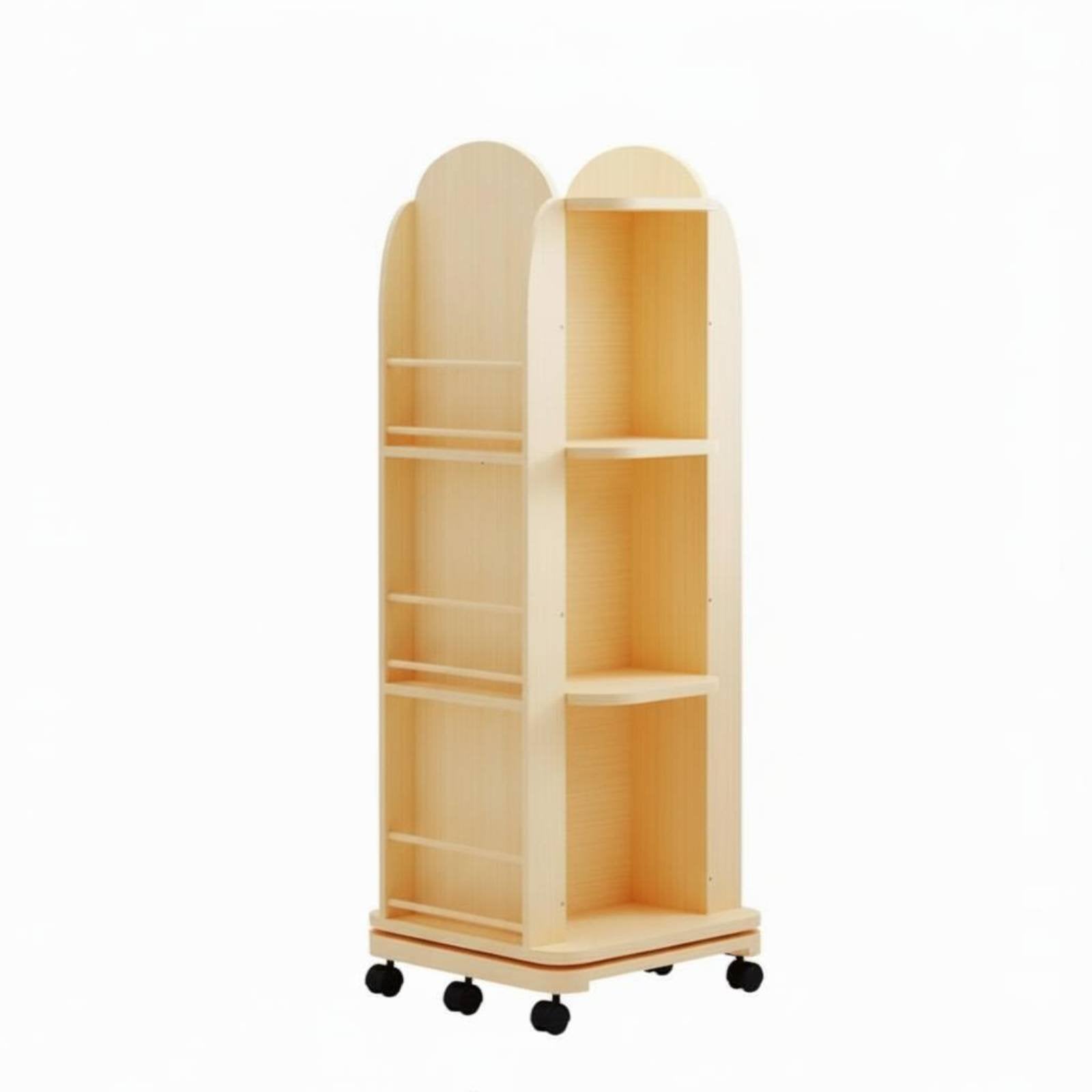 Mobile Rotating Book Rotating Book standDegree Rotation children's Book Storage Unit Space-Saving Double-Sided Reach
