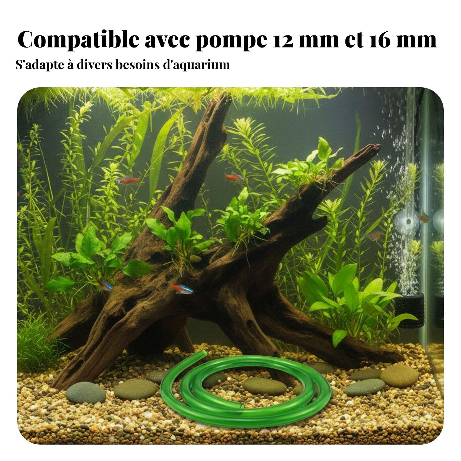 Aquatic Aquarium Pump Hose Waterproof Flexible Aquarium Tubing Quiet Operation