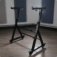 Rolling Keyboard Stand Wheeled Base Z Style Piano Stand Sturdy Metal Frame for Stage