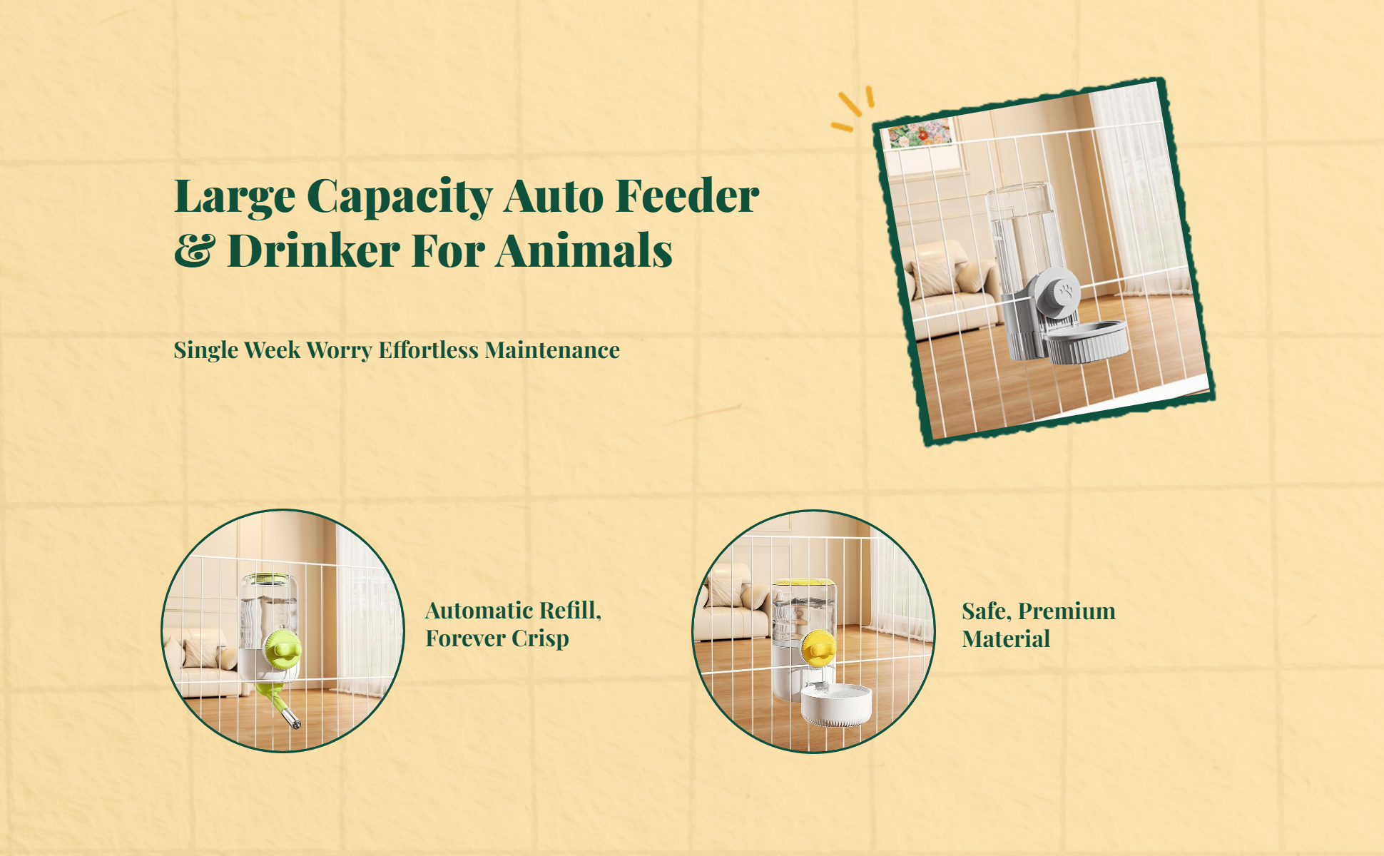 Leakproof dog water bottle for cages