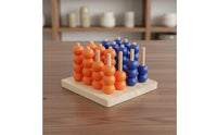 Wooden Four in a Row Educational 3D Four in a Row Game 2 Player Rivalry Challenge 4 Game for Kids, Families