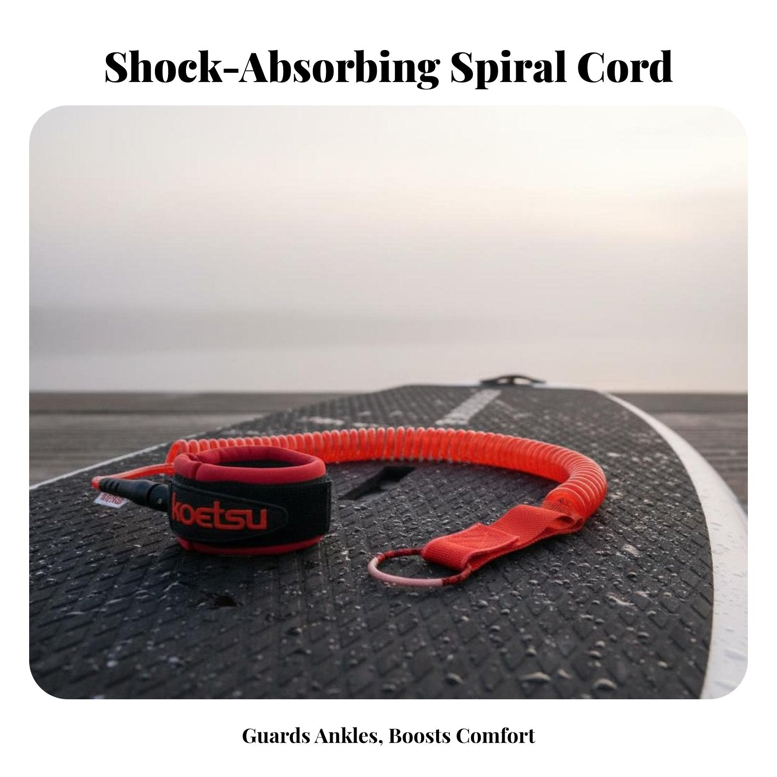 Stand-up Paddleboard Ankle Leash Anti-Twist-Untangled Rotating Joint S Upright Paddle Board Leg Rope Coiled Stand-Up
