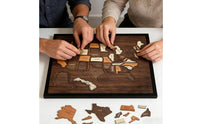 American Travel Chart Puzzle Interactive Decor American Destination Diary Unique Gift United Regions Wall Art Puzzle for Couples