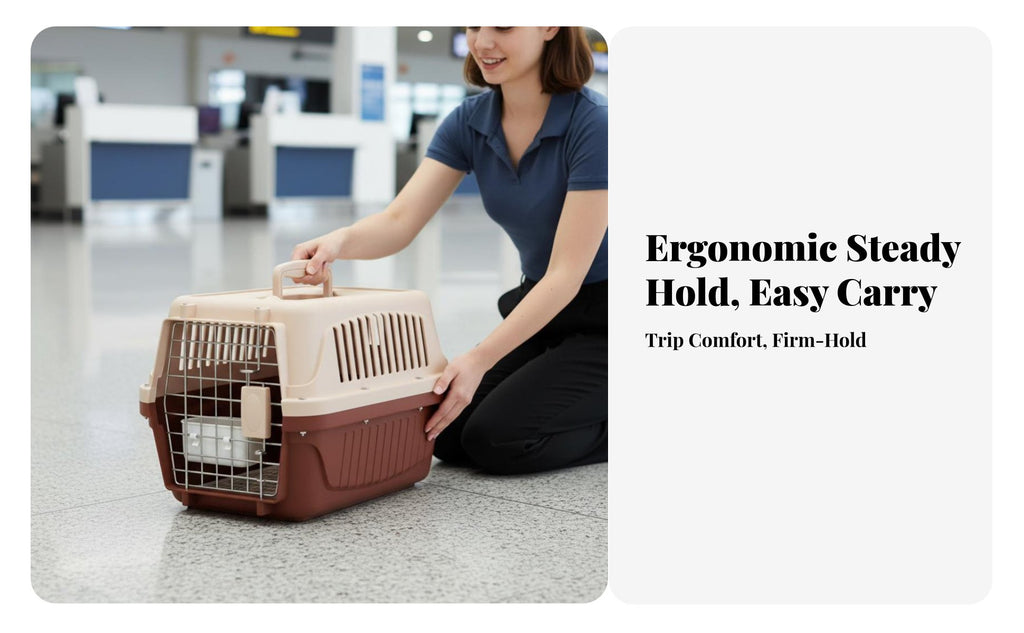Hard-Shell Kennel Portable Hard-Sided Travel Kennel Sturdy for Car