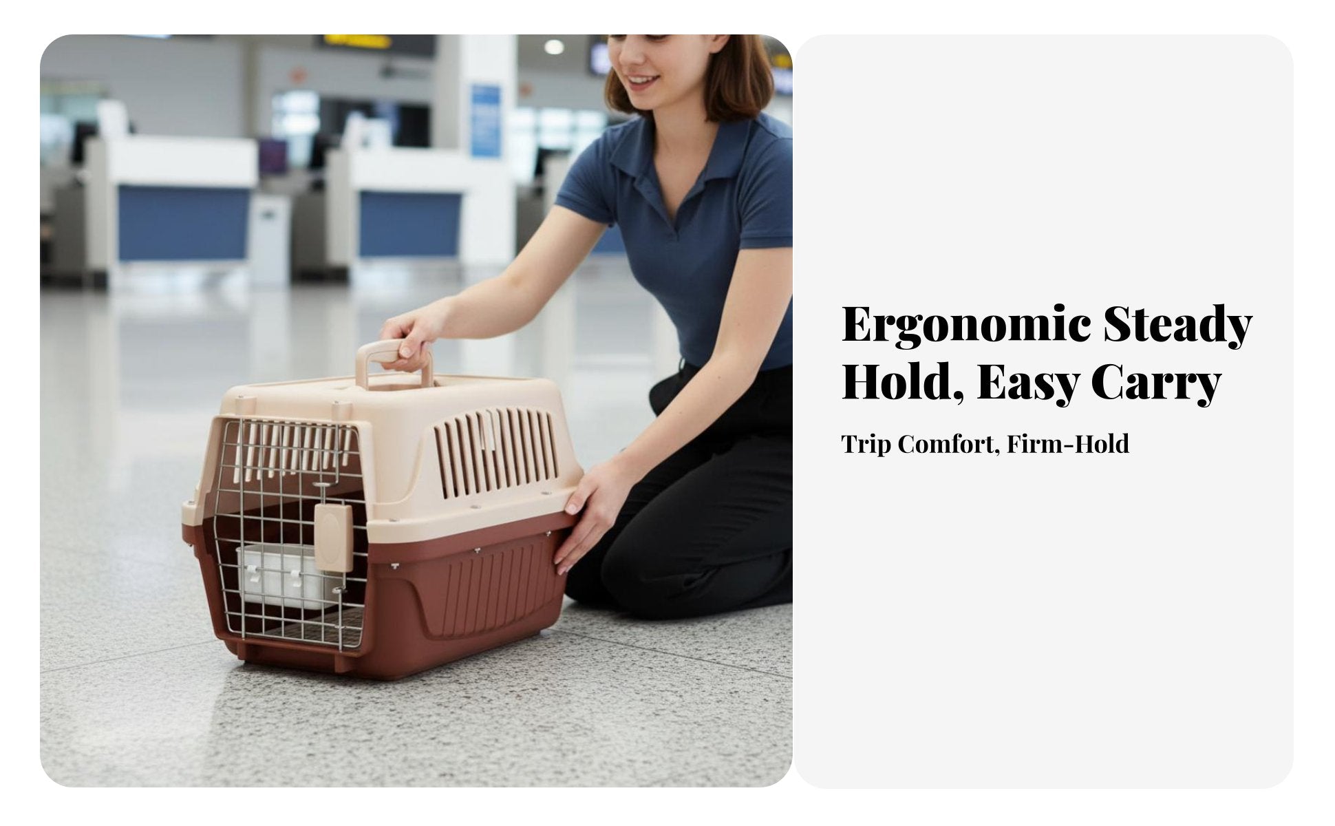 Hard-Shell Kennel Portable Hard-Sided Travel Kennel Sturdy for Car