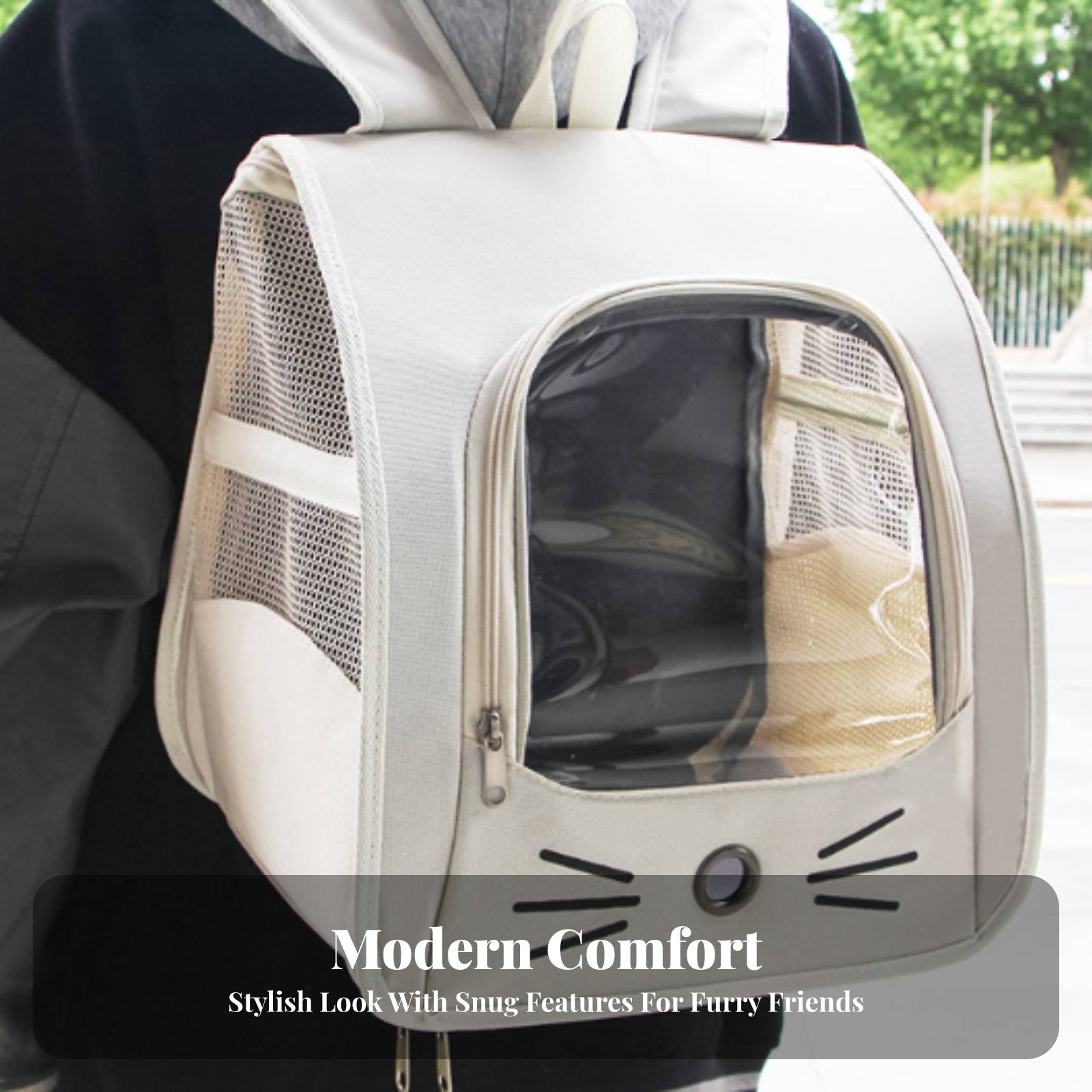 Space Capsule Pet carrierpack Breathable pet transporter Handshandshandsunrestricted for feline Owners