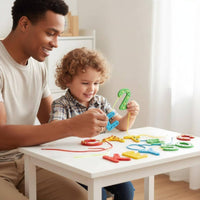 Number and Letter Threading Toy Early Learning ABC Lacing Blocks