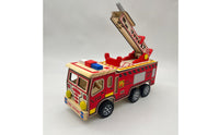 Wooden Fire Truck Sturdy Construction Wooden Fire Engine Interactive Features