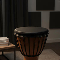 Noise-Reducing Drum Cover Drawstring Music Gear Black