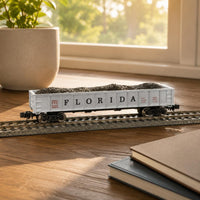 Florida FEC Carbon Car Detailed Lettering Model Train Miniature Rail Accessory