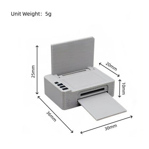 1:12 Scale Printer Compact Dollhouse Printer Plastic for Office Scenes
