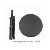 Foldable Round Drum Stool Non-Slip Feet Adjustable Drum Throne for Stage, Studio