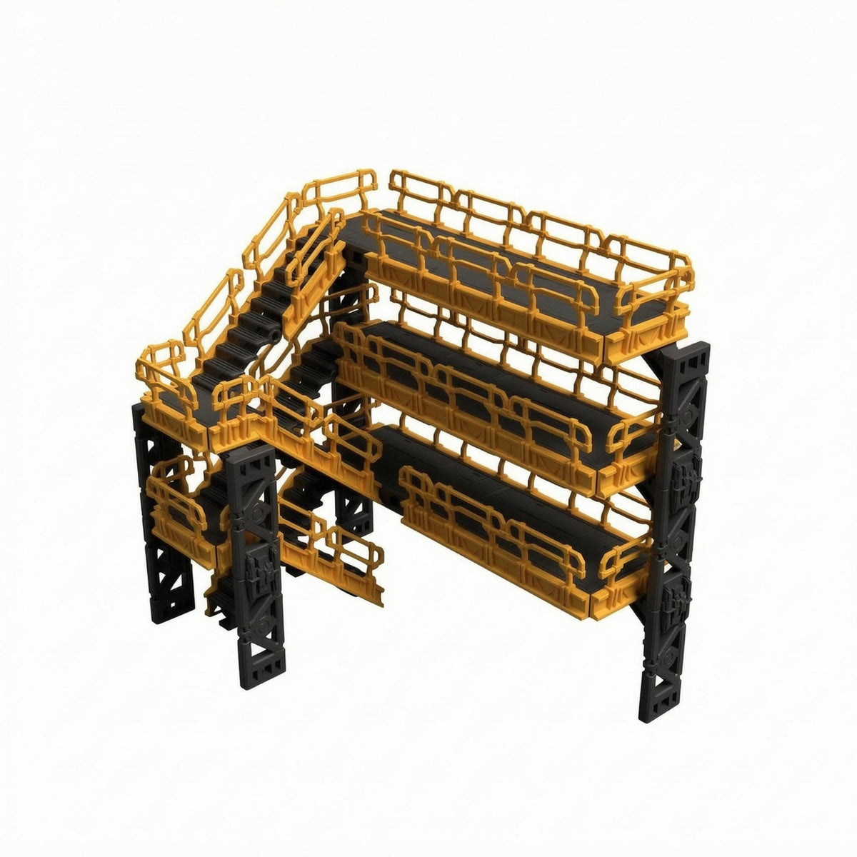 Sci-Fi-Fi Hangar Bridge Kit Modular Multi-Level Walkway Model Assembly Required