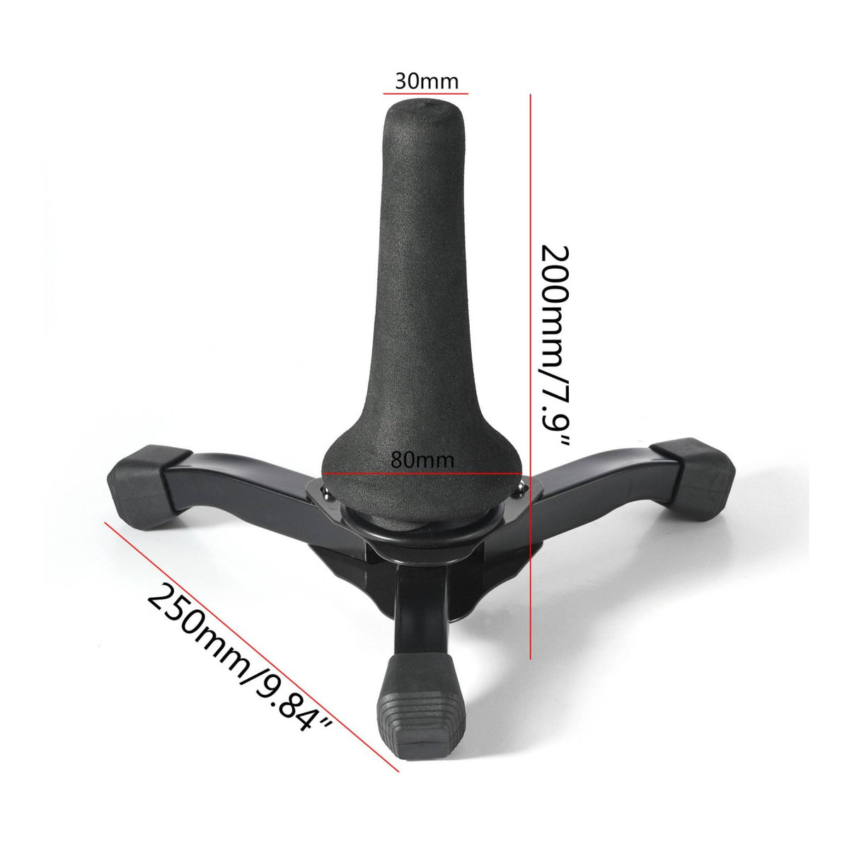 Foldable Trumpet Stand Sturdy Metal Legs Portable Clarinet Holder Rubber Caps