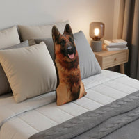 Realistic Dog Soft Toy Zippered Cover Novelty Animal Pillow Washable House Decoration for Bedroom