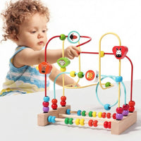 Wooden Bead Maze Hands-on Creature Bead Maze Polished Edges for Children