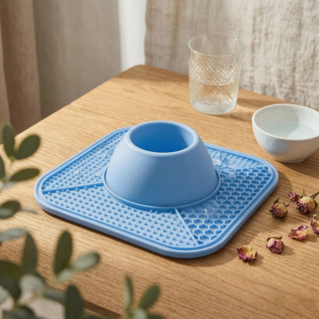 Square Slow Feeder Bowl Anti-Slip Slow Feeder Dog Bowl Dishwasher Safe
