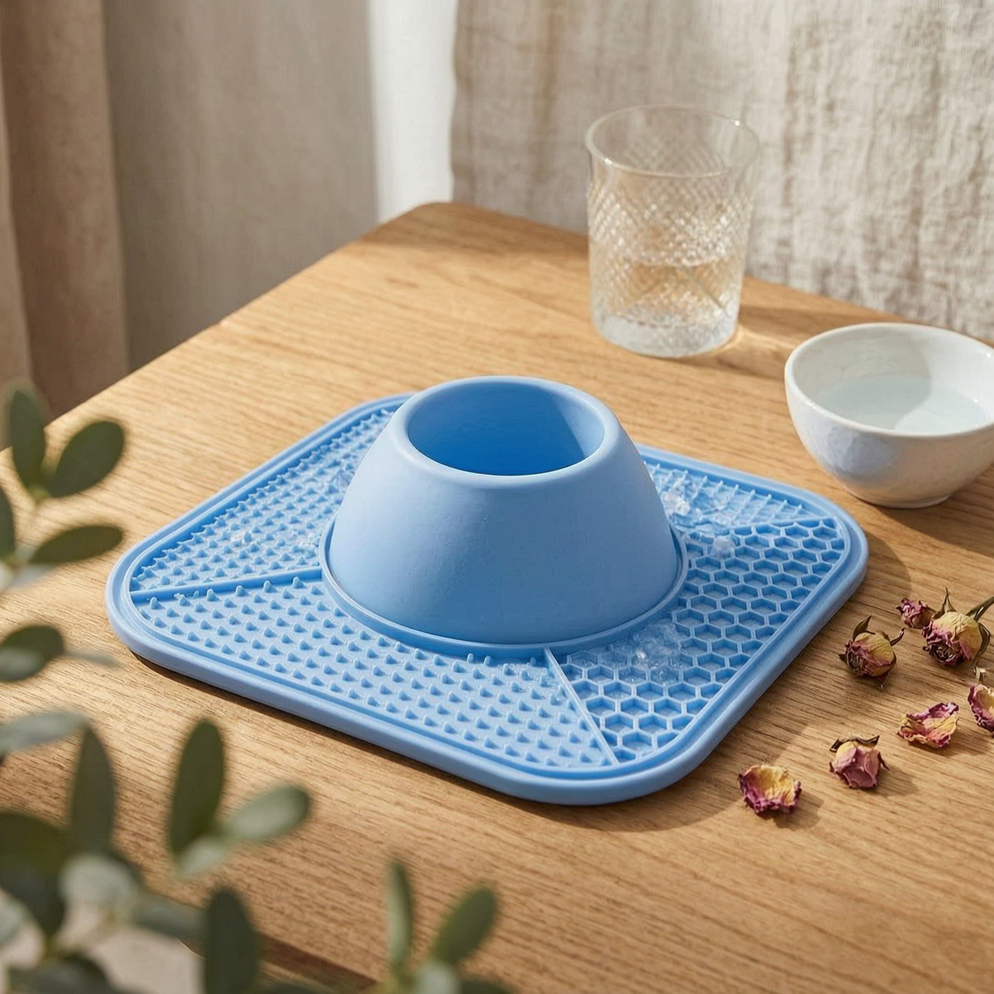 Square Slow Feeder Bowl Anti-Slip Slow Feeder Dog Bowl Dishwasher Safe