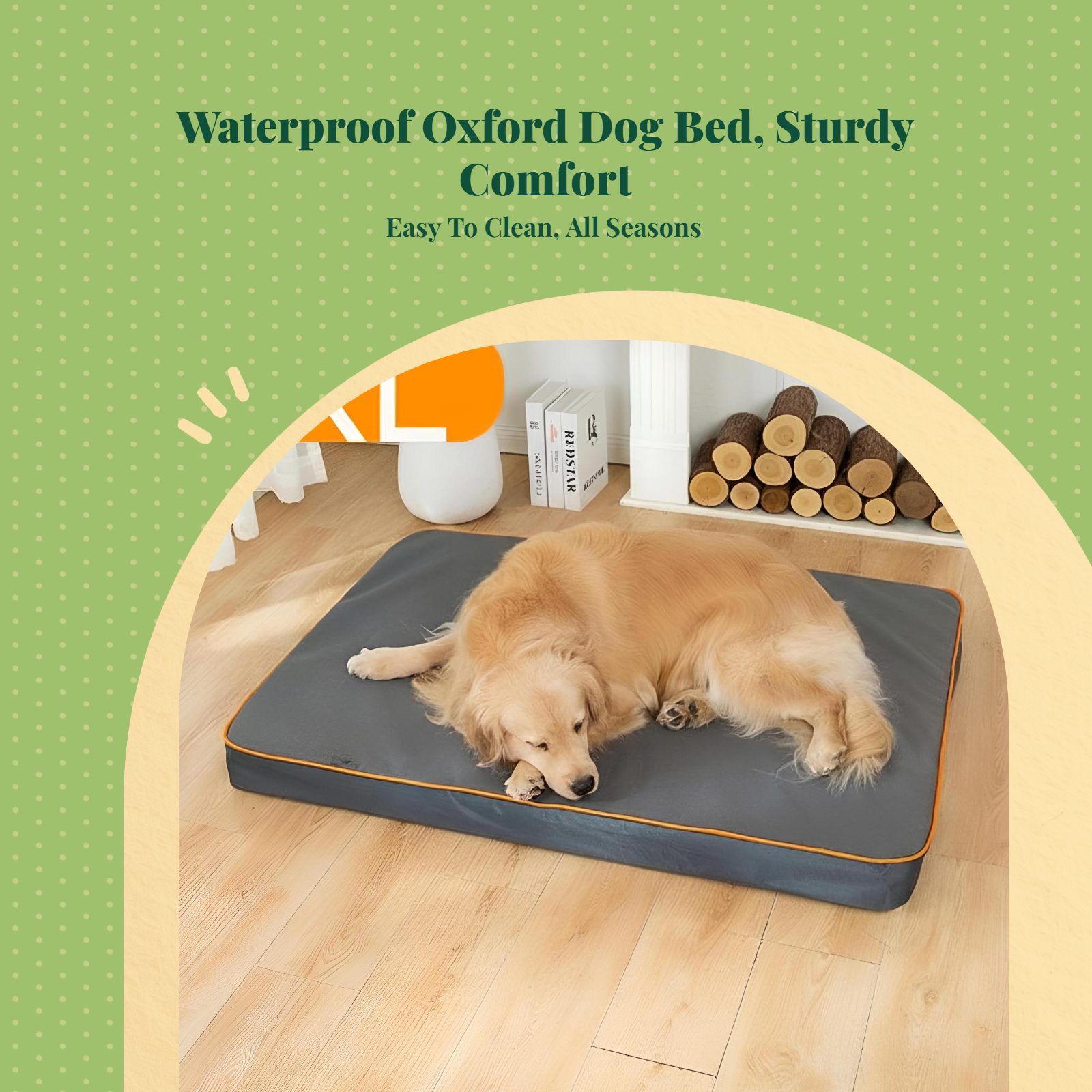 Chew-resistant waterproof dog bed