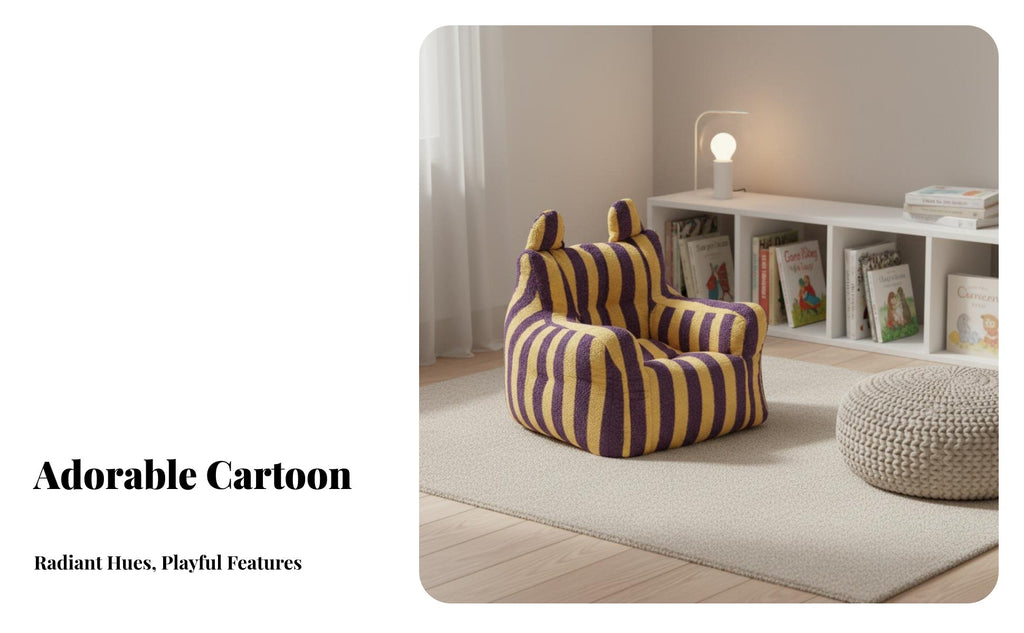 Cartoon creature Chair snug and Comfortable Toddler Seat Lightweight Easy to Clean for Infants, Preschoolers, book Corner