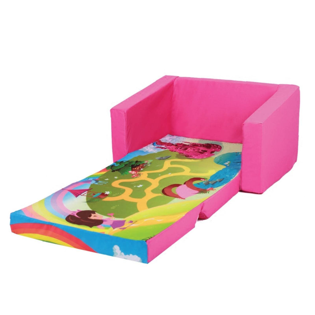Transformable Flip-Open Sofa Fold-unfolded Design Toddler Couch Soft Construction