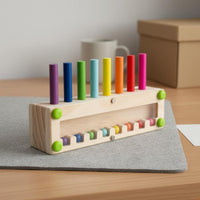 Color Matching Game Hand-Eye Coordination Wooden Peg Board Toy Early Education