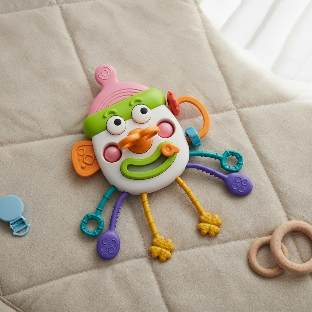 Bottle-Shaped Baby Sensory Toy Chewable for Infants
